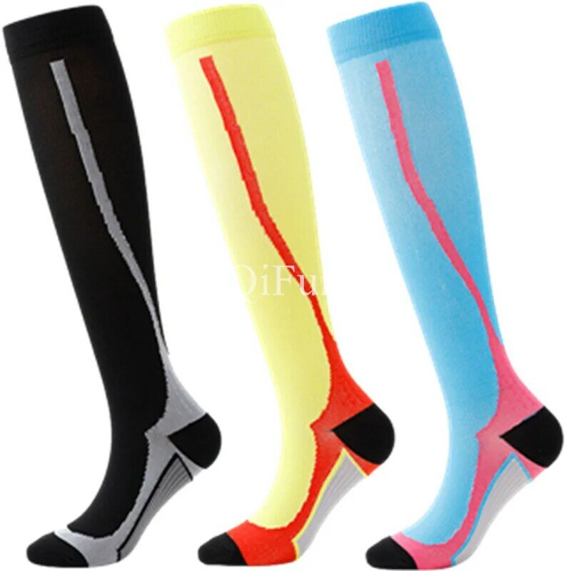 3 pares/lote pacote meias de compressão meias para atlético crossfit viagem vôo anti-fadiga correndo meias de compressão esportes