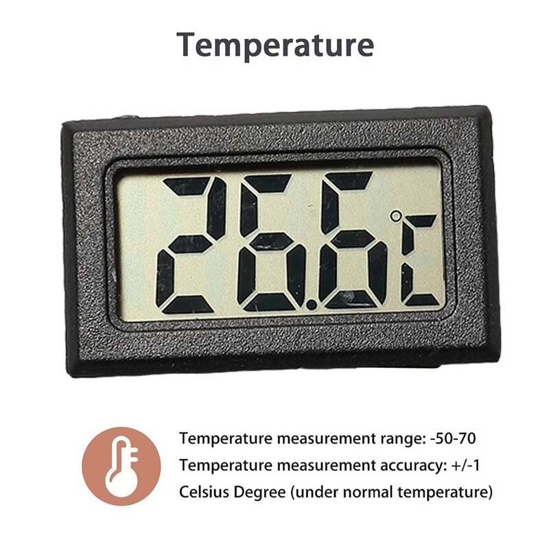 Termómetro digital LCD para interiores, sensor de temperatura práctico, en tamaño mini, con medidor de humedad y válvula con higrómetro para interiores