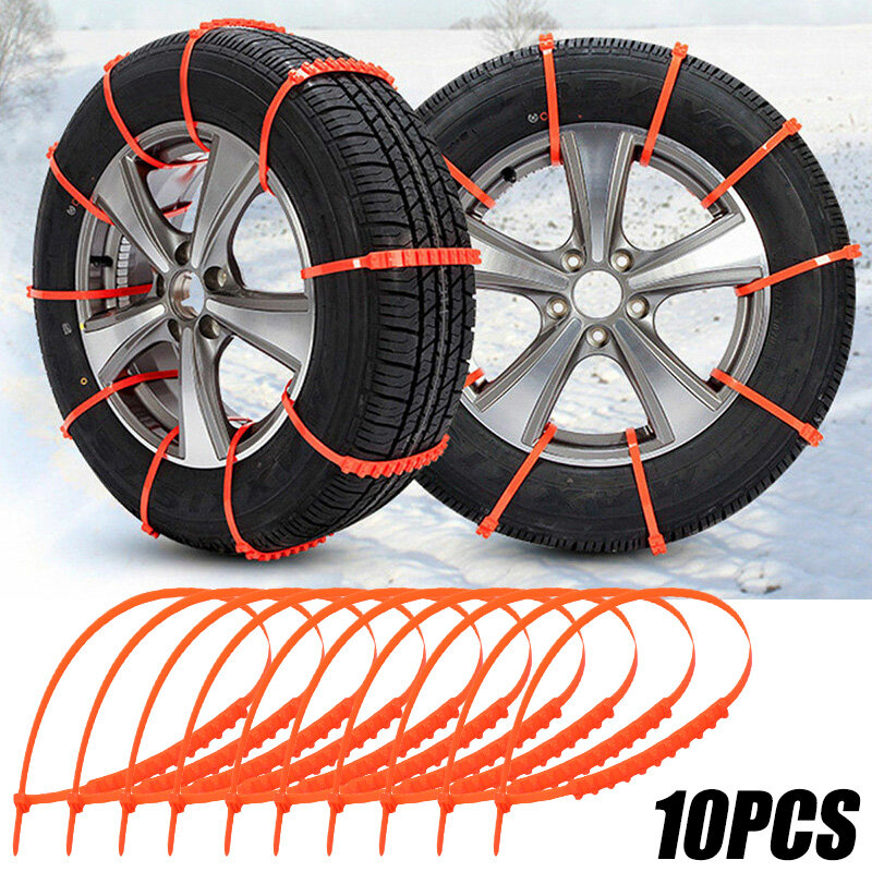 10PCS Universal Anti Skid Snow Chains Winter Outdoor Snow Chain Ties for Car Truck Auto Tires Accessories Car Snows Chain