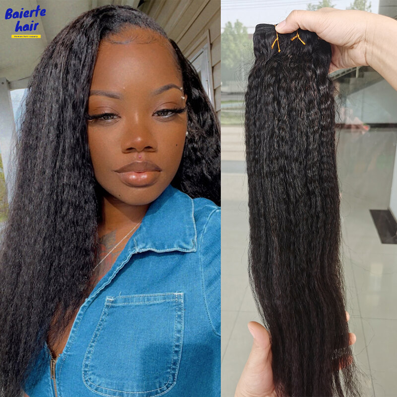 32 38 40Inch Braziliaanse Kinky Straight Menselijk Haar Bundels Remy Human Hair Extensions 1/3/4Pcs haar Inslagen Yaki Straight Menselijk Haar