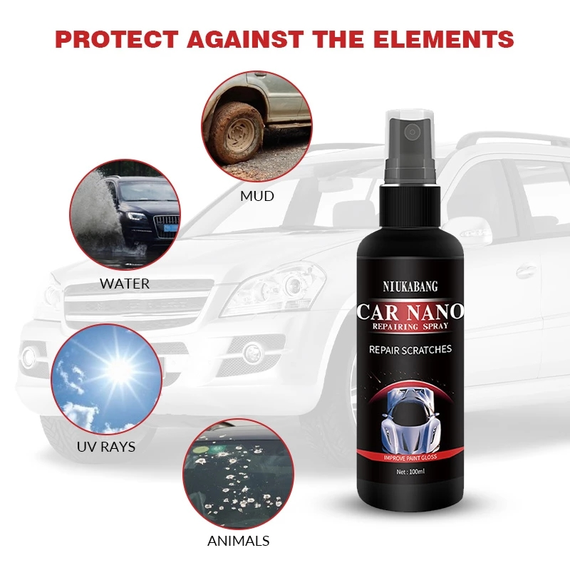 Cuidados com a pintura à pistola do carro da remoção do risco agente de revestimento hidrofóbico cristal cerâmica reparação polimento cera líquido manutenção automóvel