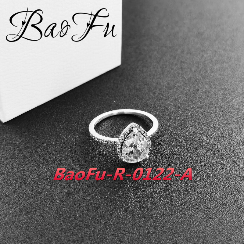 Baofu 925 Sterling Zilveren Ring Glanzend Veer Boog Liefde Lock Oneindige Verweven Daisy Geschikt Voor Originele Vrouwelijke Partij Sieraden