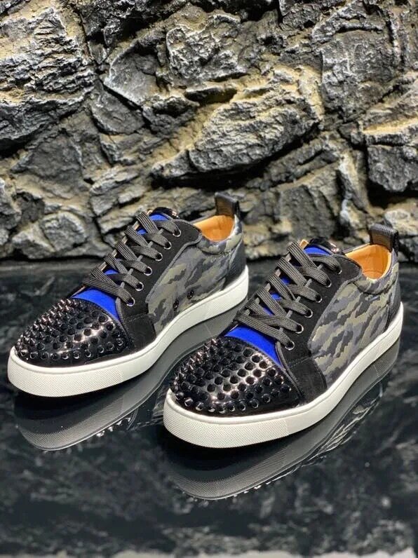 Germuss Luxury Designer Shoes Casual Blue Men Trainers Shoes Brand Driving Outdoor Sapato regalo di festa fatto a mano Zapatos Hombre