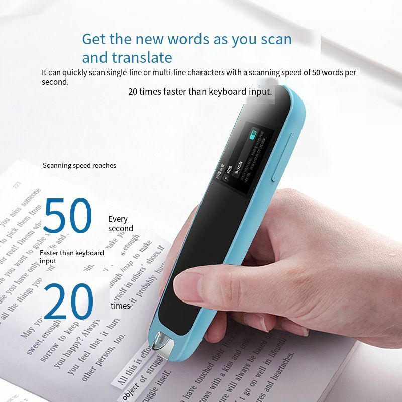 Novo com tela de toque suporte wifi chinês/inglês portátil digitalização tradução caneta exame leitor voz dispositivo tradutor idioma