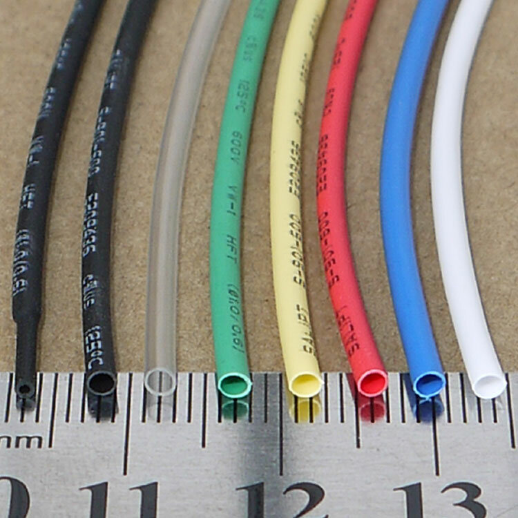 5M Diameter 1 1.5 2 2.5 3 3.5 4 4.5 5 6 7 8 9 10mm Heat Shrink Tube 2:1 Shrink Ratio Polyolefin Insulated Cable Sleeve