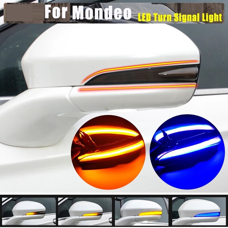 Pour Ford Fusion Mondeo MK5 2014-2019 voiture LED rétroviseur latéral dynamique, clignotant bleu