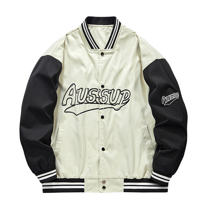 2022 Winter New Men's Jackets Baseball Uniforms Retro Trendy Teen Plus Size Jackets Oversized Jackets Streetwear Free Shipping