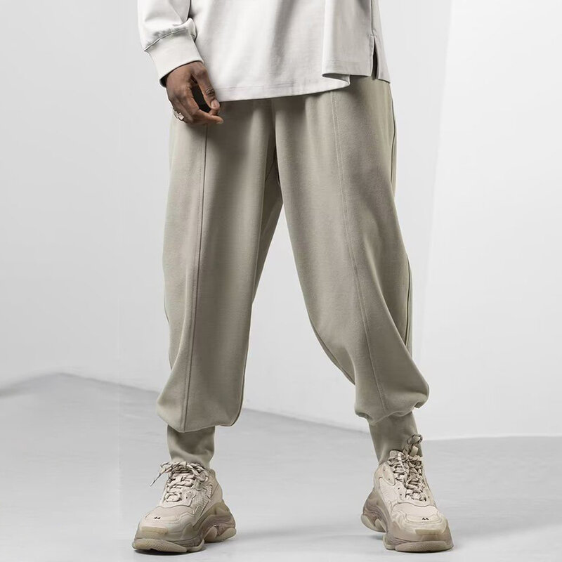 Pantalon de survêtement pour hommes, nouveau Style américain, hip hop, ample, Design, Niche, couleur unie, Harem, salopette décontractée