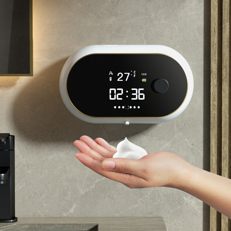 Indução Wall-mounted Soap Dispenser Electric Liquid Foam Machine Mão livre Sanitizer Acessórios de cozinha Ferramentas Nova bomba