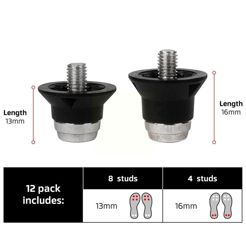 Juego de 12 piezas de repuesto para botas de fútbol, tachuelas duraderas de 13/15mm para botas de fútbol con rosca M5, D3F8