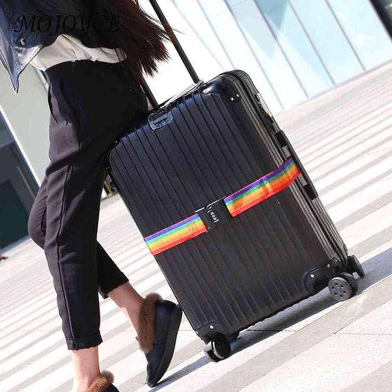 Correias de bagagem de viagem ajustável cinta de amarração senha bloqueio anti-roubo cintos de viagem de negócios ao ar livre acessórios de viagem
