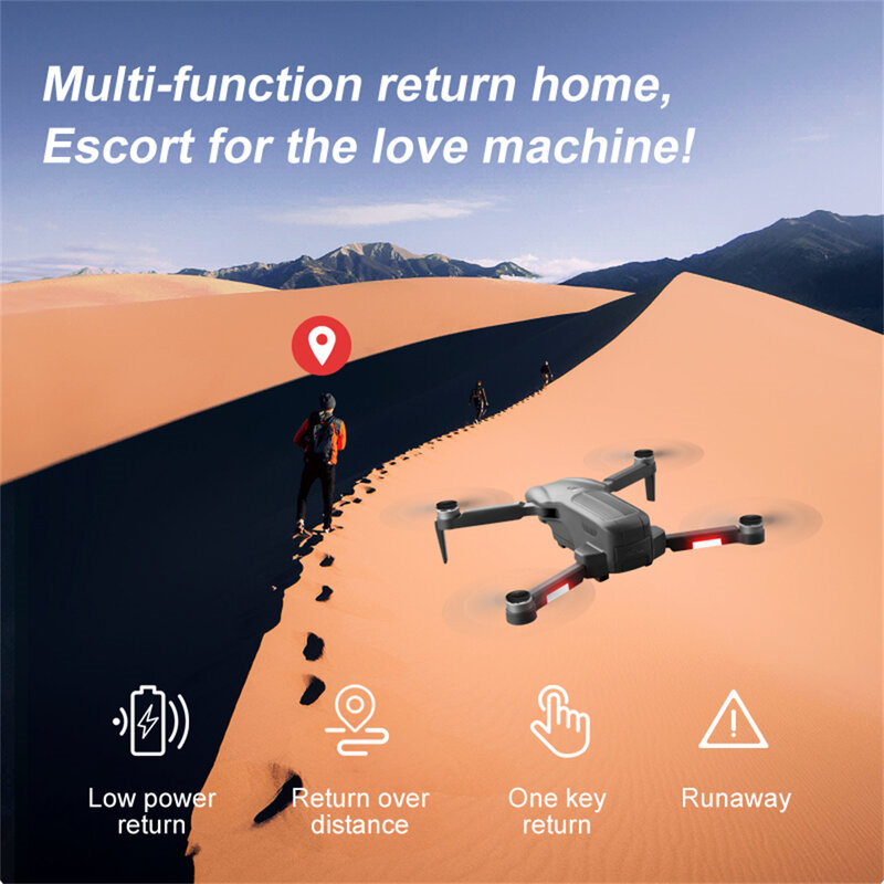 Mini Dron F9 con GPS y cámara Dual, cuadricóptero plegable profesional con Motor sin escobillas, Control remoto, distancia de 2022 M, 6K, novedad de 2000