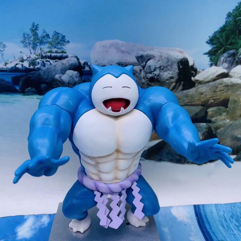 Pokemoned patrick estrela cosplay slowpoke anime figuras de ação magikarp snorlax fitness muscular modelo boneca figurinhas brinquedos para crianças