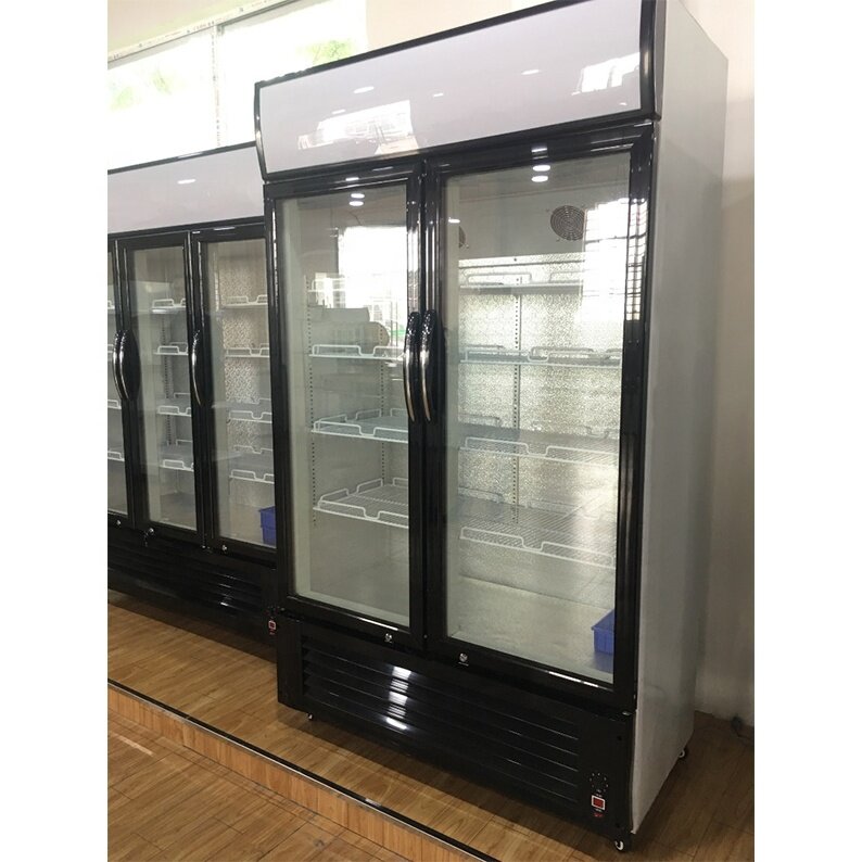 Commercial refrigerated fresh-keeping cabinet fruit and vegetable vertical freezer showcase