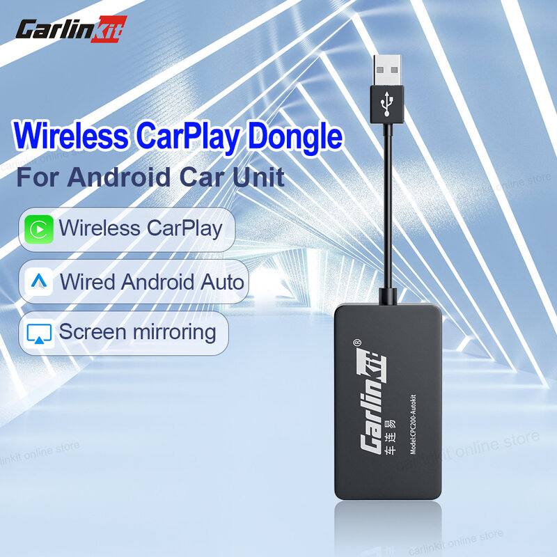 CarlinKit-Dongle inalámbrico Carplay, USB, Android Auto Mirrorlink, TikTok, YouTube, caja de enlace inteligente para reacondicionamiento, navegación, medios IOS15 16