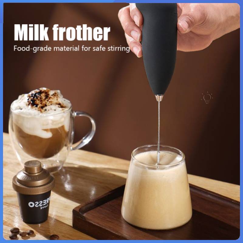 Electric Milk Frother Coffee Foamer Mixer Egg Beater Handheld Cappuccino Stirrer Mini Portable Blenders Home Kitchen Whisk Tool