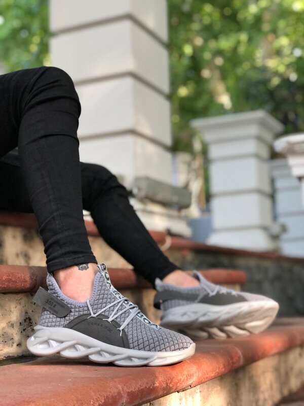 Sneakers Kasual Pria 350 Sneakers Gaya Sol Tinggi Pria Pakaian Olahraga Bersirkulasi Sepatu Pria Ringan Kasual Detail Velcro