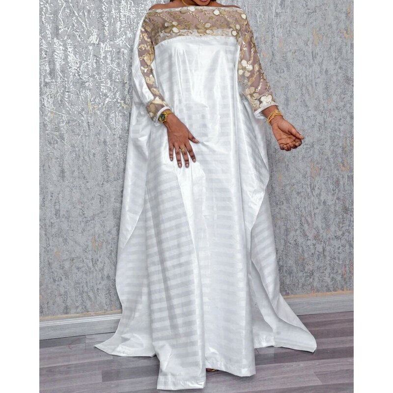 ดูไบชุดแอฟริกันสำหรับผู้หญิงแฟชั่นมุสลิม Abaya ไนจีเรียเสื้อผ้าอังการา Dashiki ชุดยาวปัก Kaftan Robe Djellaba