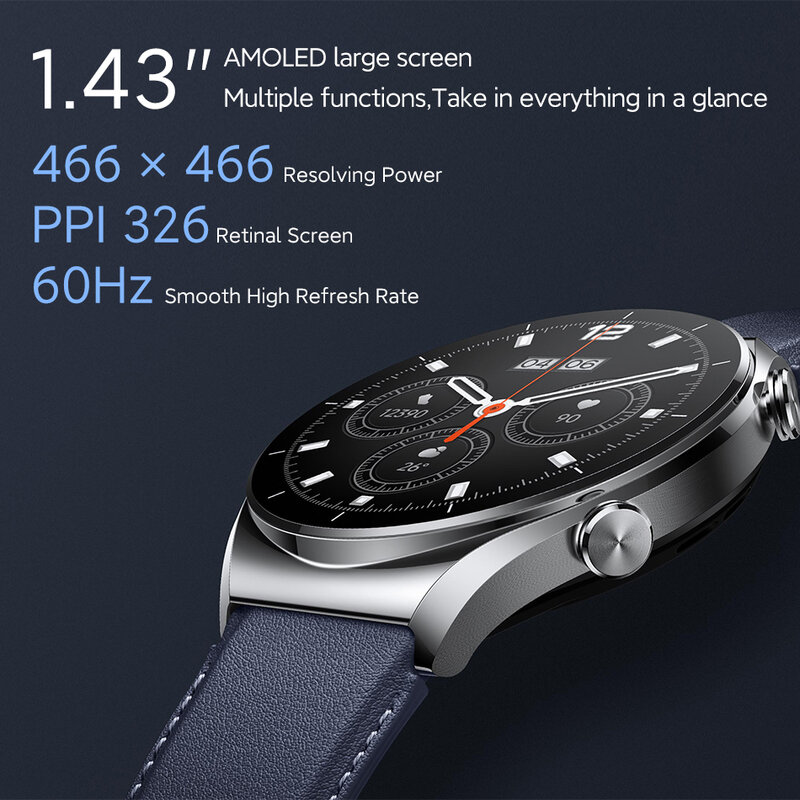 Xiaomi Mi Uhr S1 GPS Smartwatch 1.43 "AMOLED Sapphire Display Screen Blut Sauerstoff & Herz Rate Monitor 5ATM Wasserdicht uhr