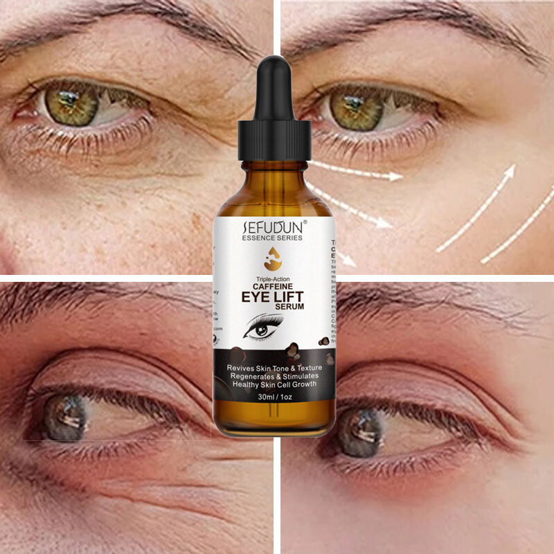 مصل العين ترطيب مكافحة الشيخوخة إزالة الهالات السوداء أكياس العين القضاء على وذمة ينعم الخطوط الدقيقة سطع لون البشرة 30 مللي