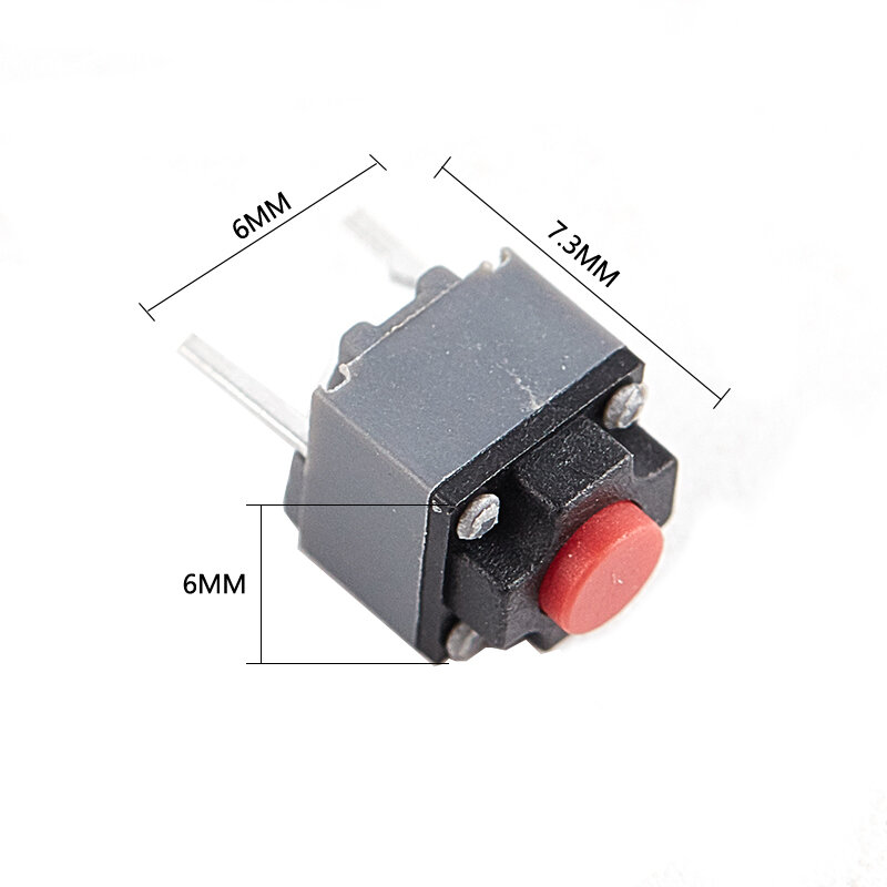 Kailh-botón silencioso de 6x6x7,3, Mouse inalámbrico con cable, microinterruptor silencioso, 6x6x7,3, 10 unidades
