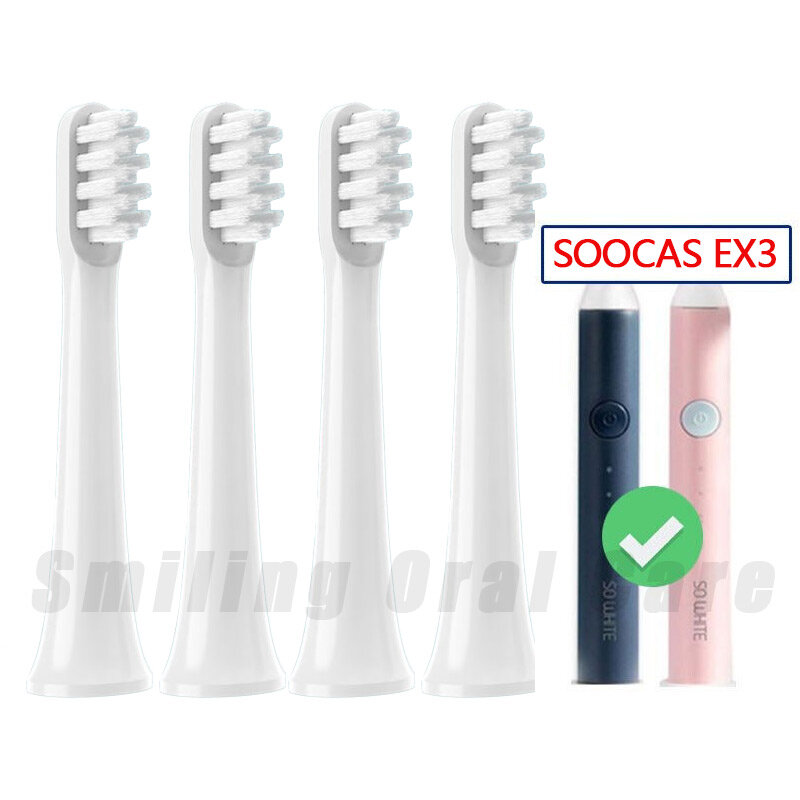 SOOCAS-cabezales de cepillo de dientes eléctrico EX3, repuesto de limpieza profunda, no Original