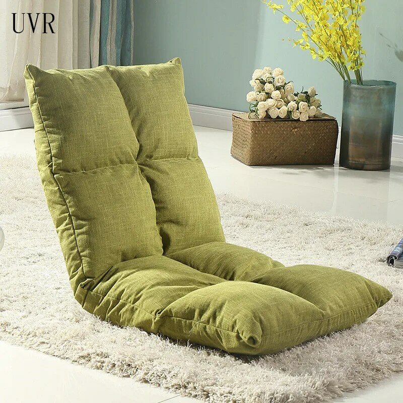 UVR-Silla de lectura sencilla para dormitorio, sofá pequeño para dormitorio, cómoda, con soporte para la cintura, plegable