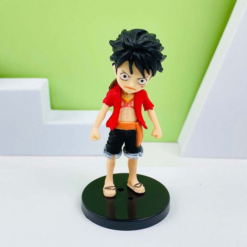 6 Stks/set Een Stuk Figuur Anime Kawaii Luffy Roronoa Zoro Anime Action Figures Collection Set Van 6 Pvc Materialen Speelgoed geschenken