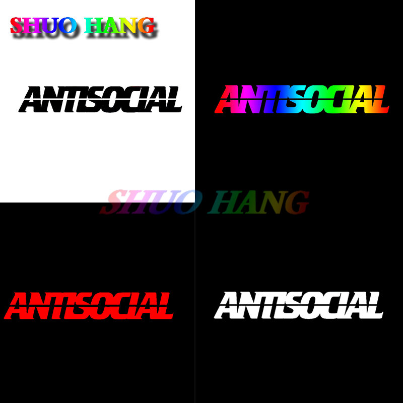 Asociaal Sticker Decal Auto Anti Social Club Banner Voorruit Window Vinyl Motorhelm Decal Pvc