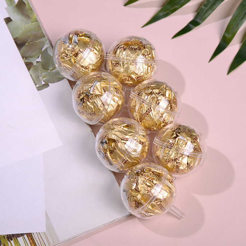 50 Buah Kotak Cokelat Bening Truffle Liner Bunga Kotak Permen Buket Coklat Tempat Bola Casing Hari Kasih Sayang Kotak Hadiah Dekorasi Pesta