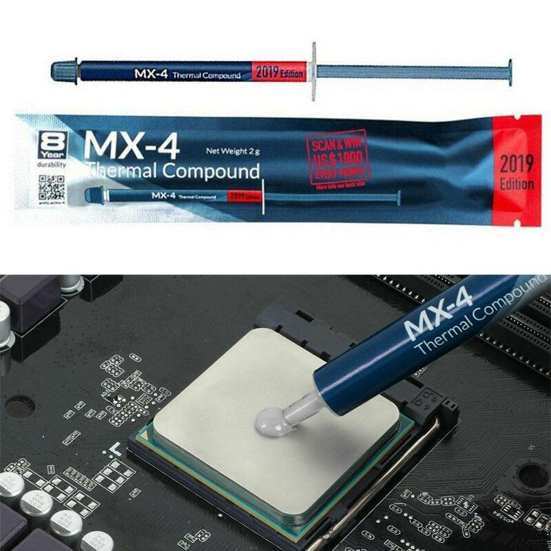 2019 4g MX-4 2g composto térmico graxa condutora mx 4 silicone pasta processador do dissipador de calor cpu gpu cooler ventilador de refrigeração gesso