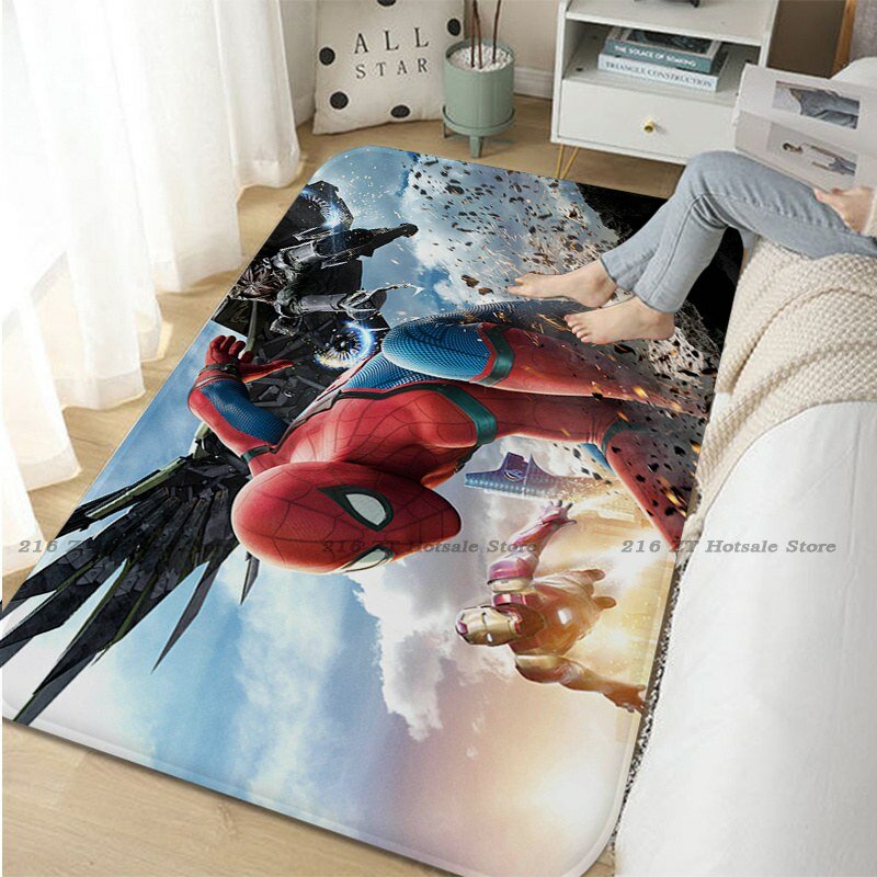 Marvel Spiderman zerbino antiscivolo assorbe l'acqua cuscino a striscia lunga tappetino Bedroon Modern Home Decor