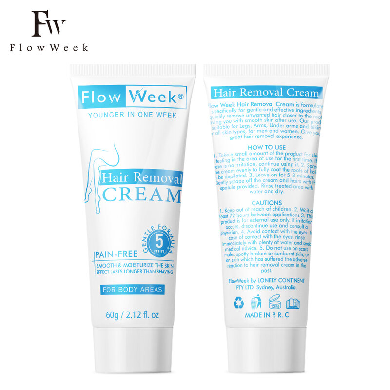 Flow Week быстрое безболезненное удаление волос, кремы для мужчин и женщин, эффективное подмышечные впадины ноги, мощное удаление волос