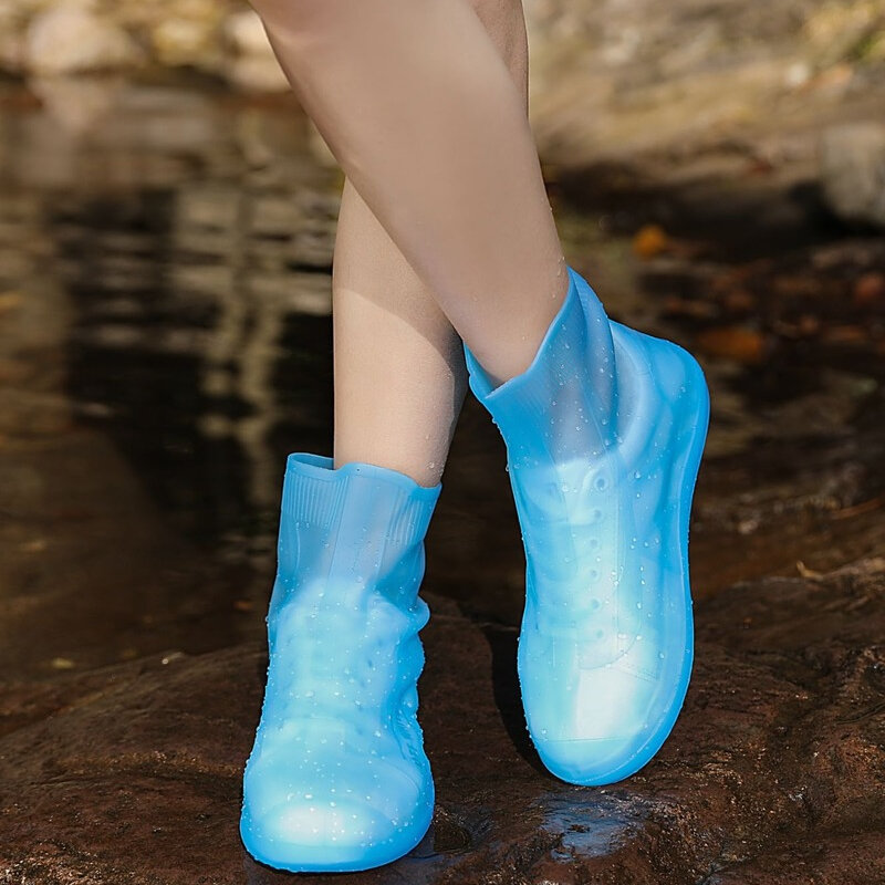 Housse de protection pour chaussures en Silicone, imperméable, réutilisable, antidérapante, pour l'extérieur, les jours de pluie, unisexe