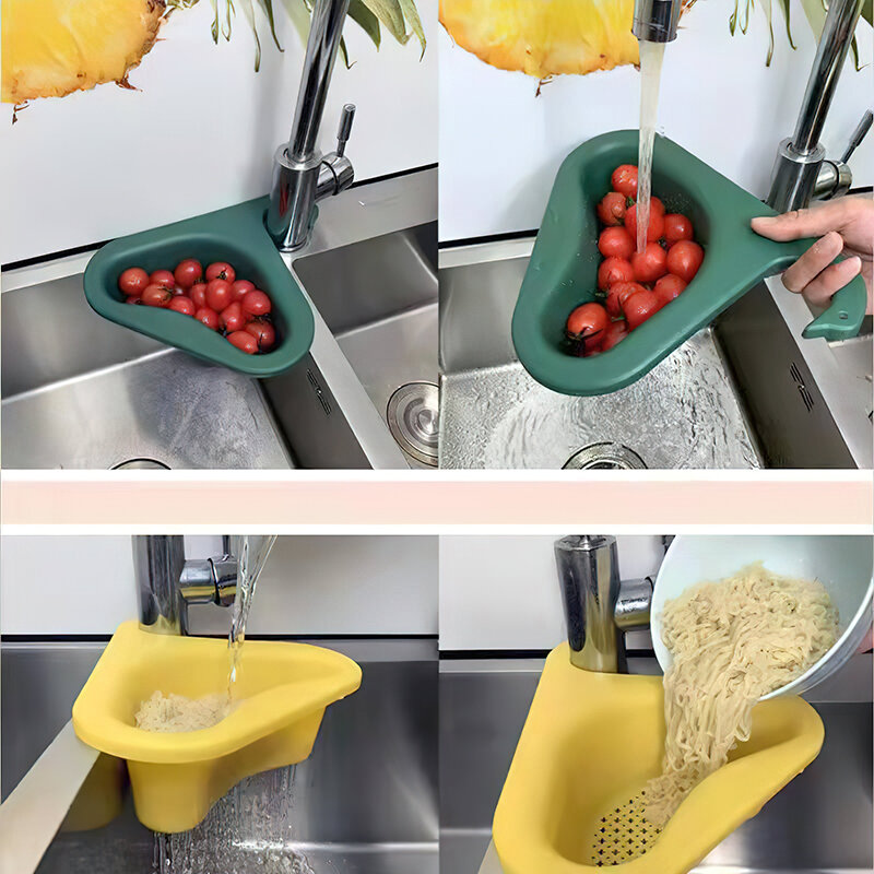 Kitchen Leftover Sink Strainer Sink Swan Drain Basket General Fruit and Vegetable Drain Basket Multifunctional Drain Basket