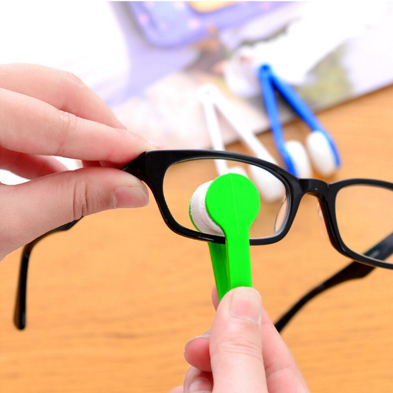 Tragbare multifunktion ale Brille Reinigung reiben Brille Sonnenbrille Brille Mikro faser Reiniger Bürsten Wisch werkzeuge Mini 1St