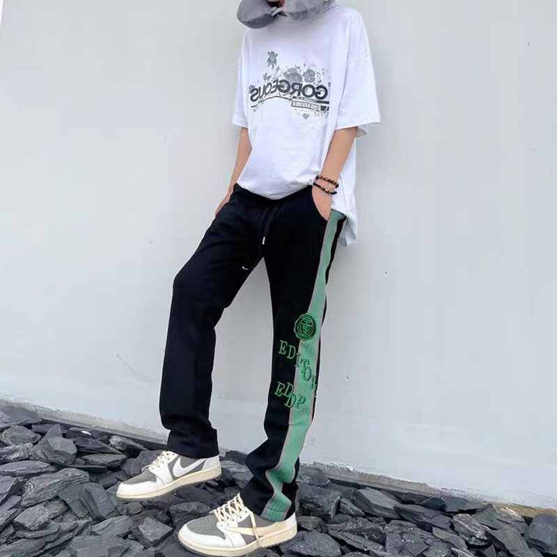 Celana Pakaian Jalanan Garis Samping Celana Olahraga Jepang Taktis Celana Kargo Jogger Olahraga Antik Pria Celana Panjang Longgar Hip Hop