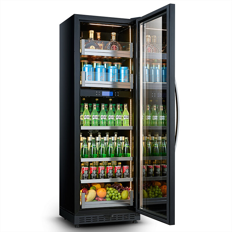 Wine and Beverage Coolers dual zone wine refrigerator Glass door beer cooler fridge compressor wine cellar