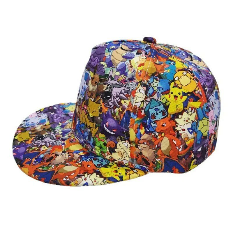 Topi Baseball Anime Pokemon 2023, topi Pikachu dapat disesuaikan, topi Cosplay Pokemon, topi Hip Hop, hadiah mainan anak-anak