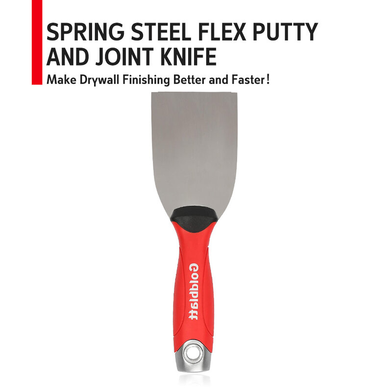GOLDBLATT-cuchillo rascador de masilla para paneles de yeso, herramientas de acero inoxidable de 3 pulgadas, para el hogar, perfecto para tapar paneles de yeso, pintura raspadora