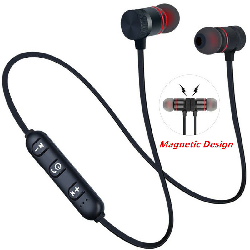 5,0 Bluetooth Kopfhörer Sport Neckband Magnetische Drahtlose kopfhörer Stereo Ohrhörer Musik Metall Kopfhörer Mit Mic Für Alle Handys