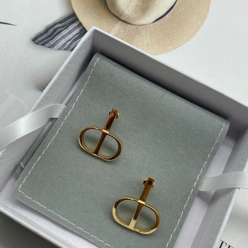 DD Brief Perle Ohrringe Diamant Ohrringe Lange Brief Ohrringe Damen Mode Ohrringe Persönlichkeit Licht Luxus Ohrringe Schmuck