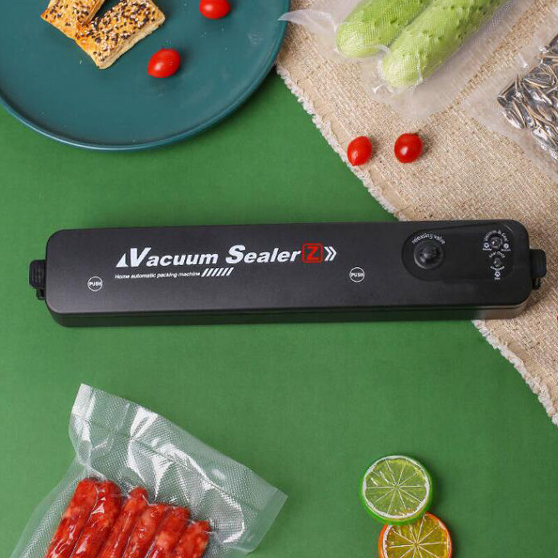 220V/110V Kitchen Vacuum Food Sealer Automatic Commercial Household Food Vacuum Sealer Packaging Machine with Bags for Choosing