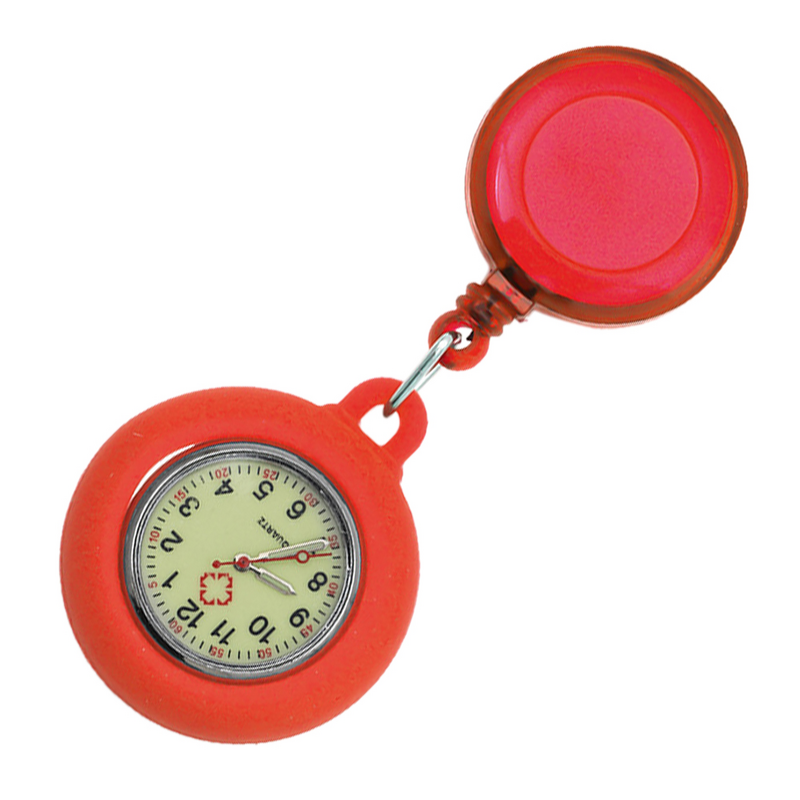 Relógio de bolso requintado adorável à moda enfermeira relógio de bolso retrátil relógio de bolso telescópico