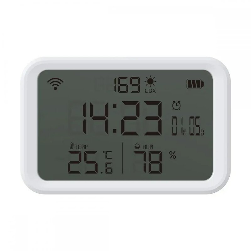 Higrómetro inalámbrico para interiores, termómetro con pantalla Lcd, pantalla de calendario, higrómetro, batería inteligente Tuya, Wifi, Bluetooth