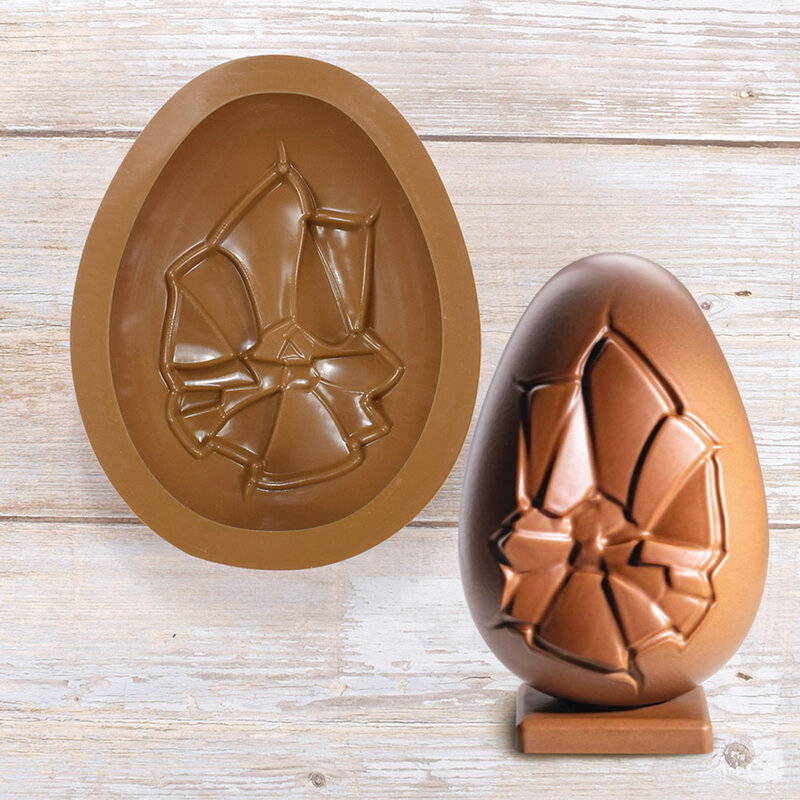 Easter Egg Fondant Silicone Mold Easy To Clean 3D Egg Chocolate Mold Baking Sugar Craft Decorating Mold Tool For Festival
