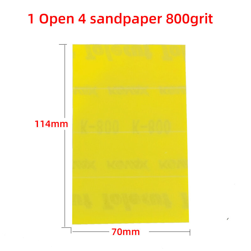 Japan KOVAX Square Dry Abrasive Paper 1 Open 4 Points Grinding Block 70/114mm Car Orange Peel Pattern Dust Point Oil Point 1200