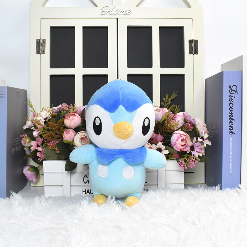 TAKARA TOMY Piplup-Llavero de pingüino Kawaii para niños, muñeco de peluche suave de Pokemon, muñecos de animales para niños, regalos de cumpleaños