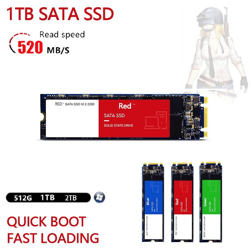 SSD M2 NGFF 500GB unidad interna de estado sólido 1TB hdd Disco Duro M.2 2TB para ordenador portátil m2 sata notebook