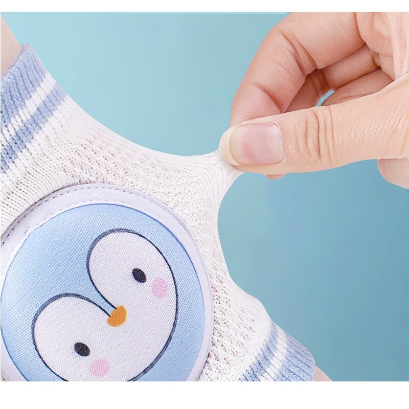 Almofadas de joelho do bebê infantil da criança respirável algodão joelheiras protetor animais bonitos crianças eva joelho do bebê rastejando almofadas 0-2y